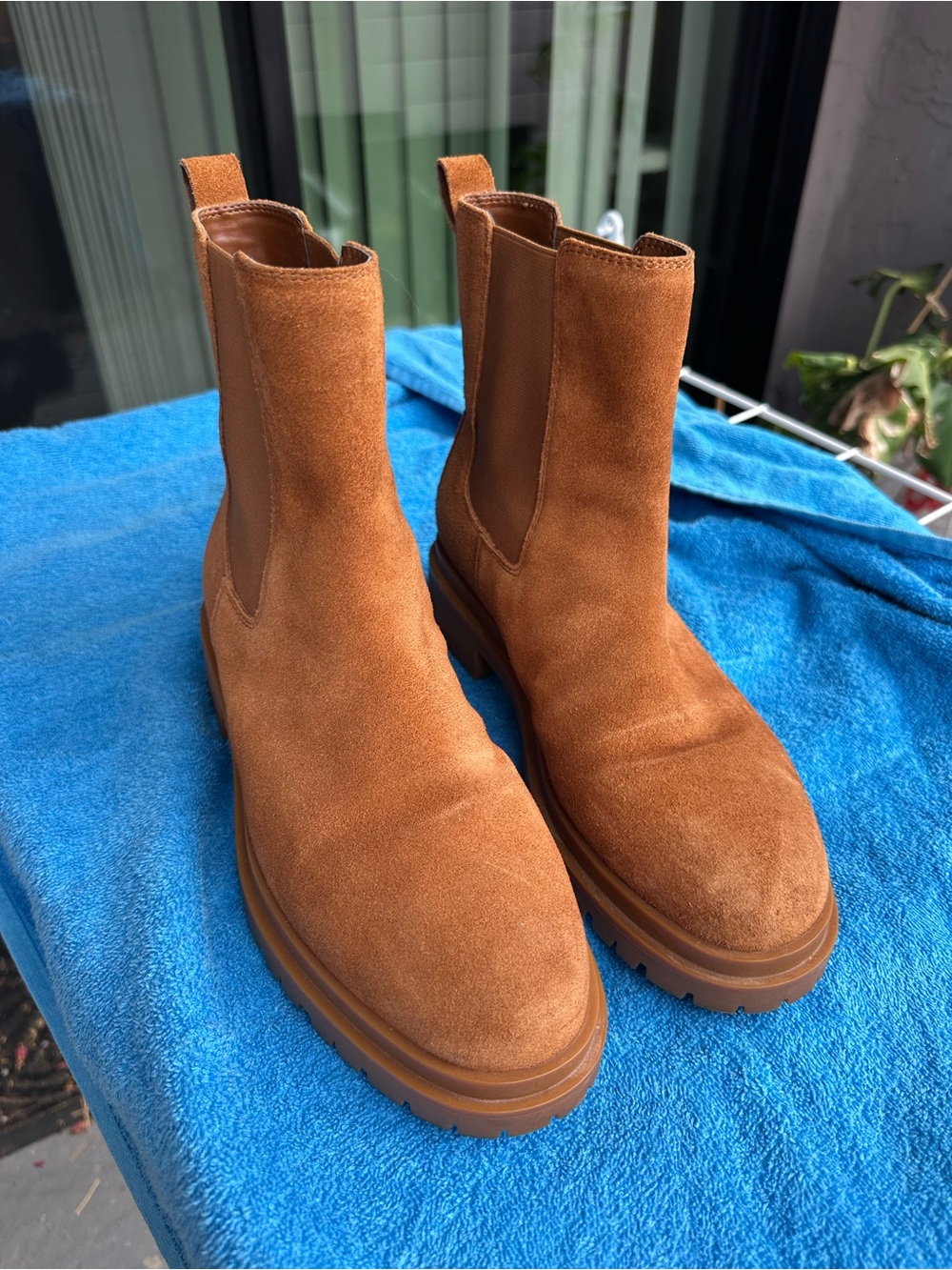 Ralph Lauren Chelsea Boots, Booties, Corinne Tan - leather, Like New